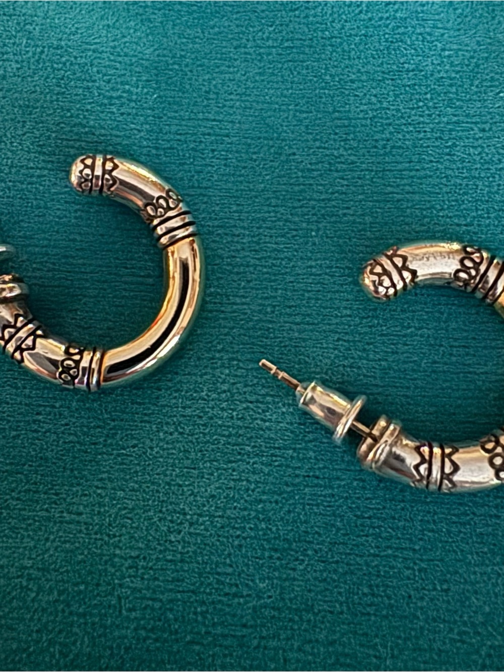 Brighton Two Tone Hoop Earrings - Picture 2 of 4